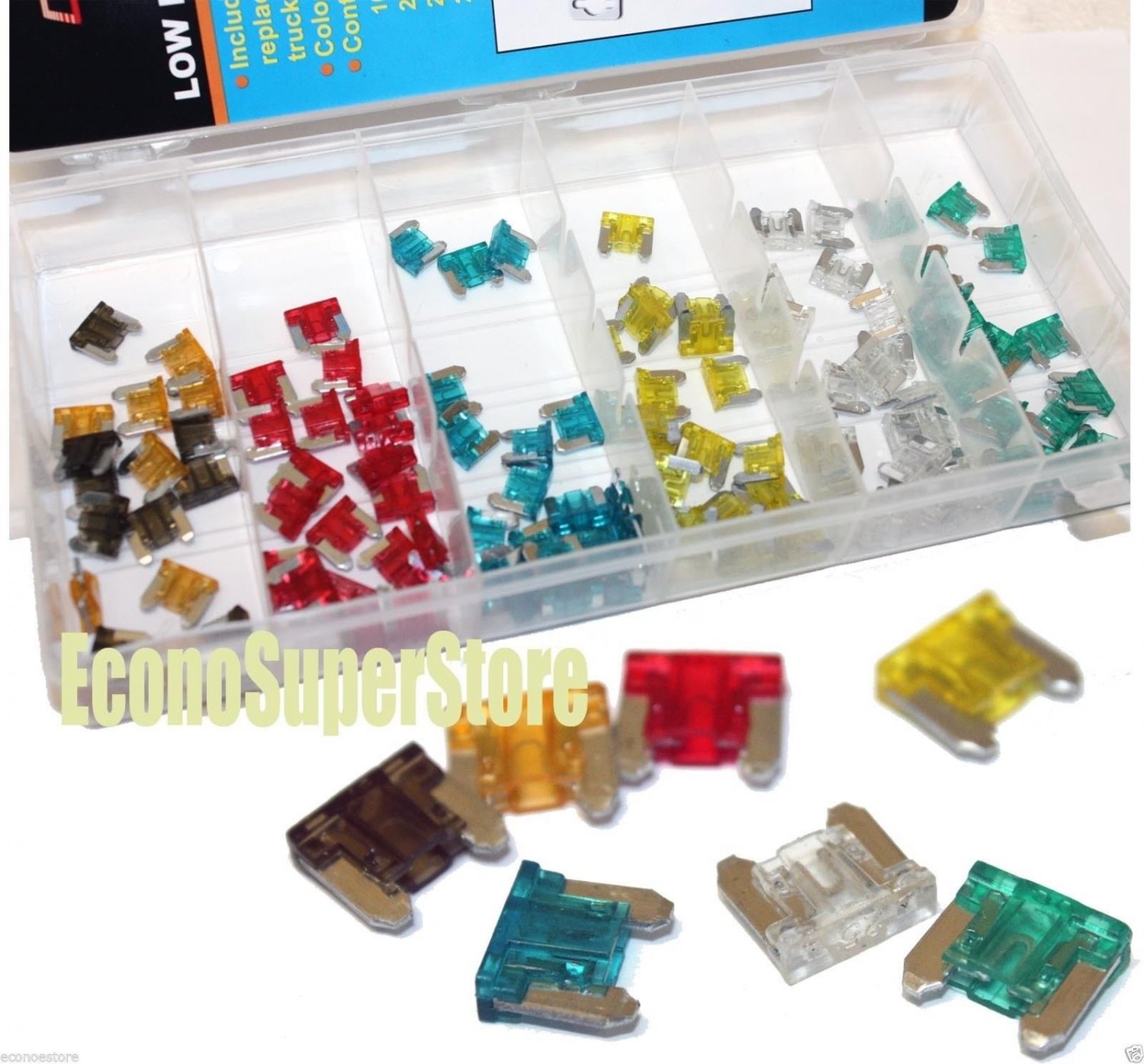 240PC Low Profile Assorted Color Coded Car Fuse Trucks SUV'S Auto Fuses