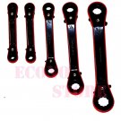5pc SAE Offset Ratchet Wrench Set SAE 5 DIFF SIZE TIGHTEN LOOSENING NUTS BOLTS