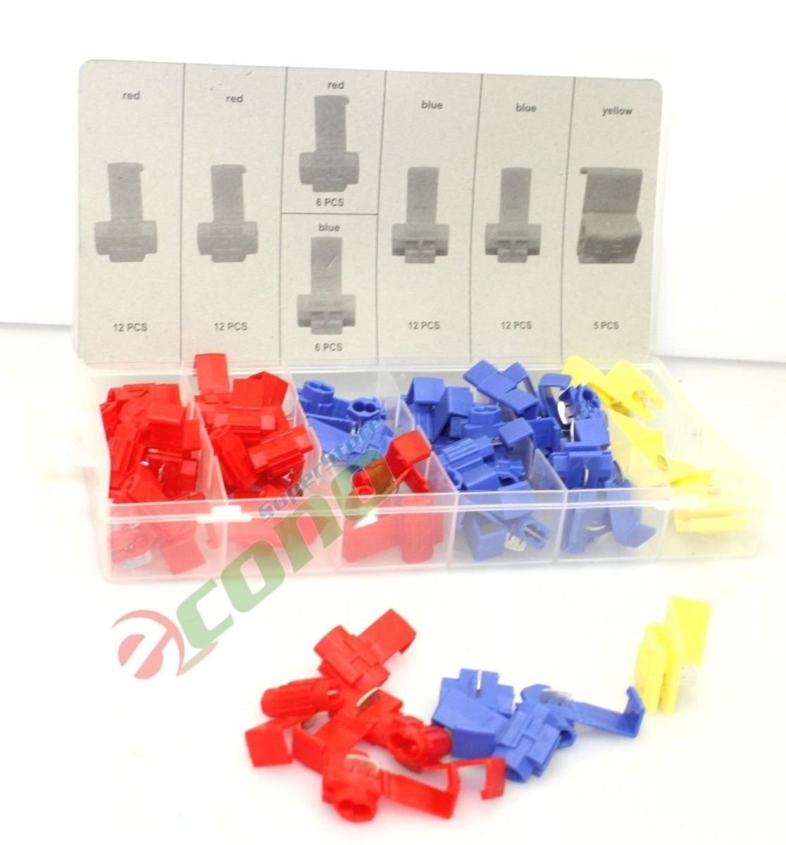 65 PC QUICK SPLICE WIRE CONNECTOR ASSORTMENT PRO ELECTRICIAN TOOLS