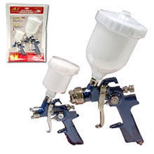 2PC HVLP AIR Gravity Feed Spray Paint Gun  0.8mm 1.4mm