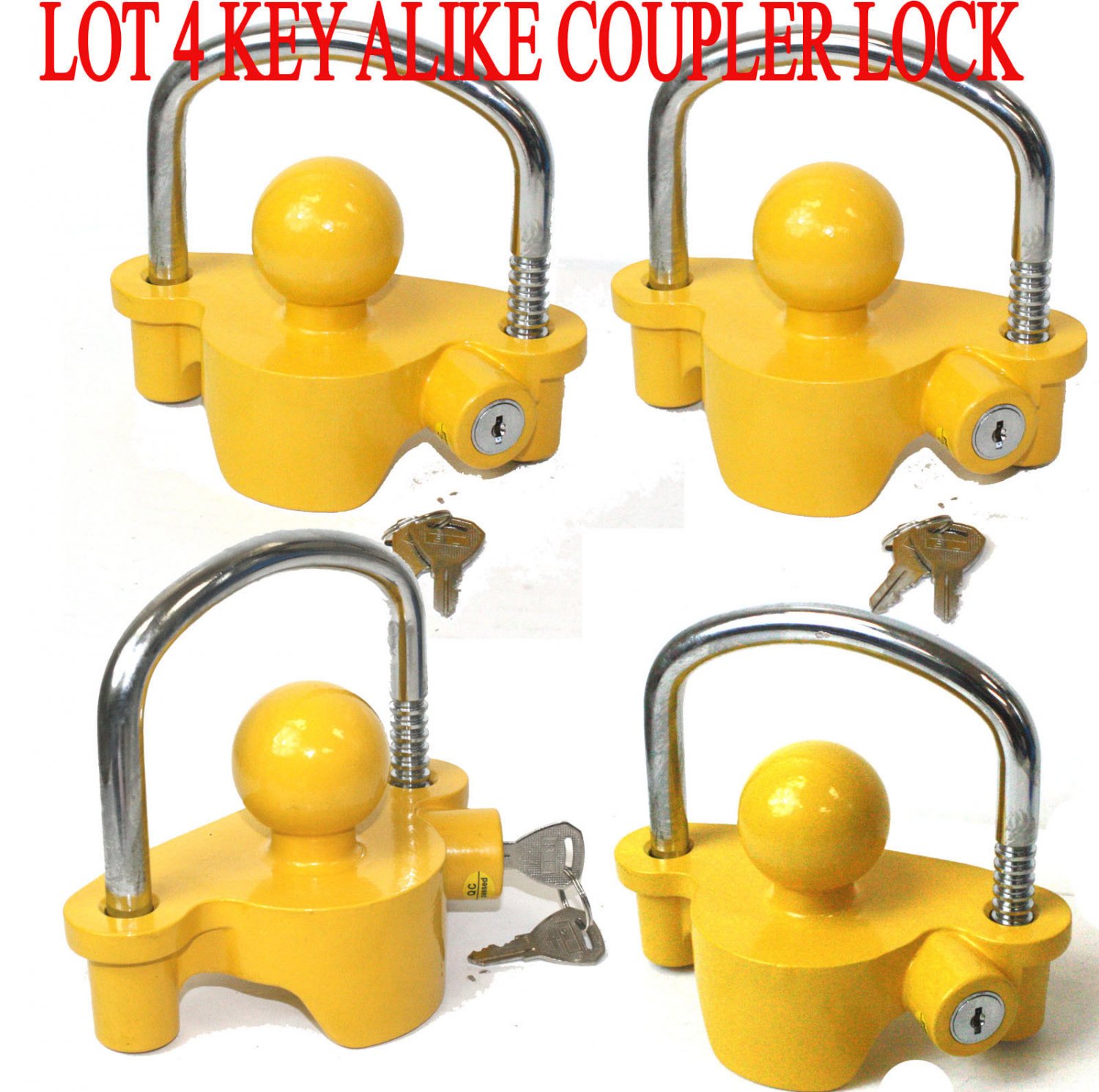 LOTS 4 Universal Tow Trailer Coupler Lock Anti Theft Locks Protection Tow Away