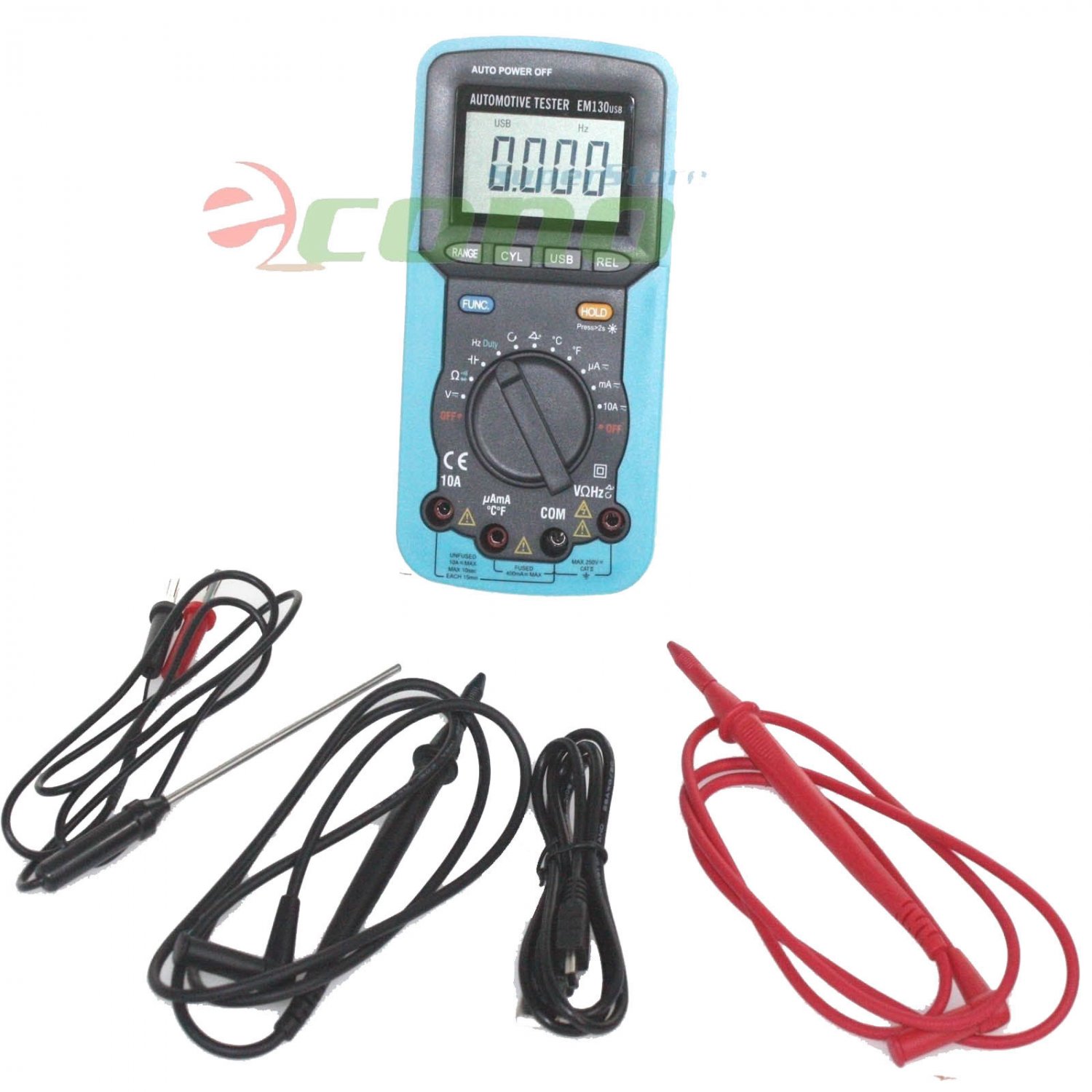 HandHeld Digital Car Automotive Multimeter Volt Amp Ohm Temp Capacitance Tester