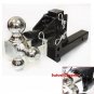 3-BALL Tri Swivel Adjustable Drop Raise Turn Trailer Tow Hitch Mount 7500lbs