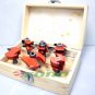 6pc Straight Angle Raised Panel Carbide Router Bits Set Tipped Kitchen Door Rail