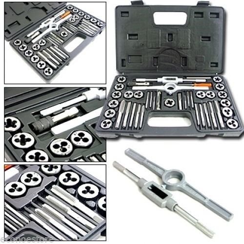 80pc Tap and Die Set 40pc Metric & 40pc SAE Thread Renewing Tools Re-thread