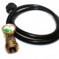 Propane LP Gas Tank Gauge/Leak Detector w/ 50 Inch High Pressure BBQ GRILL Hose
