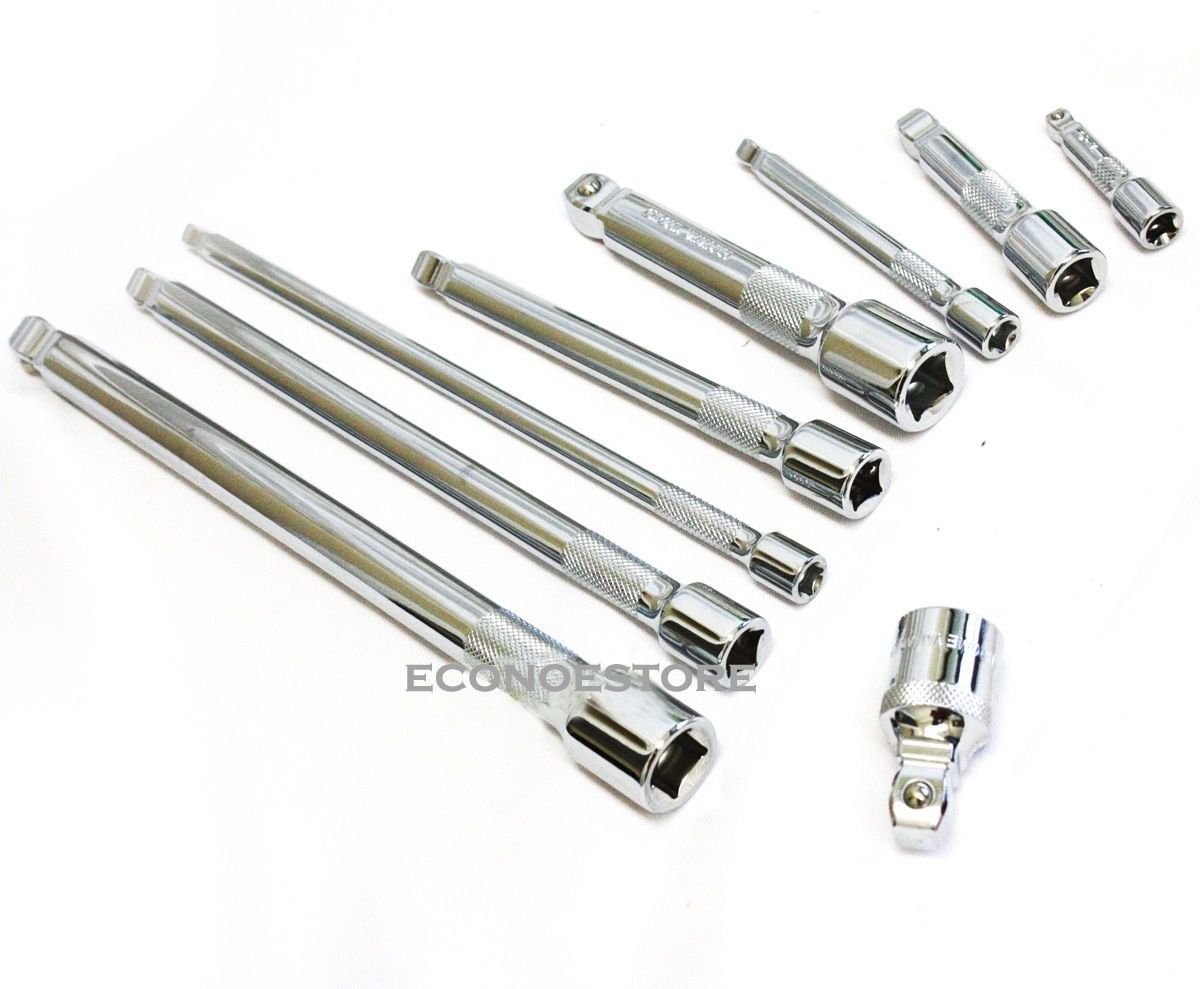 9 PC BARS WOBBLE EXTENSION TOOL 16&Euml;� ANGLE 1/4", 3/8" ,1/2" DR.