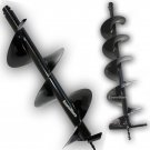 10"(250)  and 6"(150mm) Earth Post Hole Auger Bits + 19" Extension Shaft