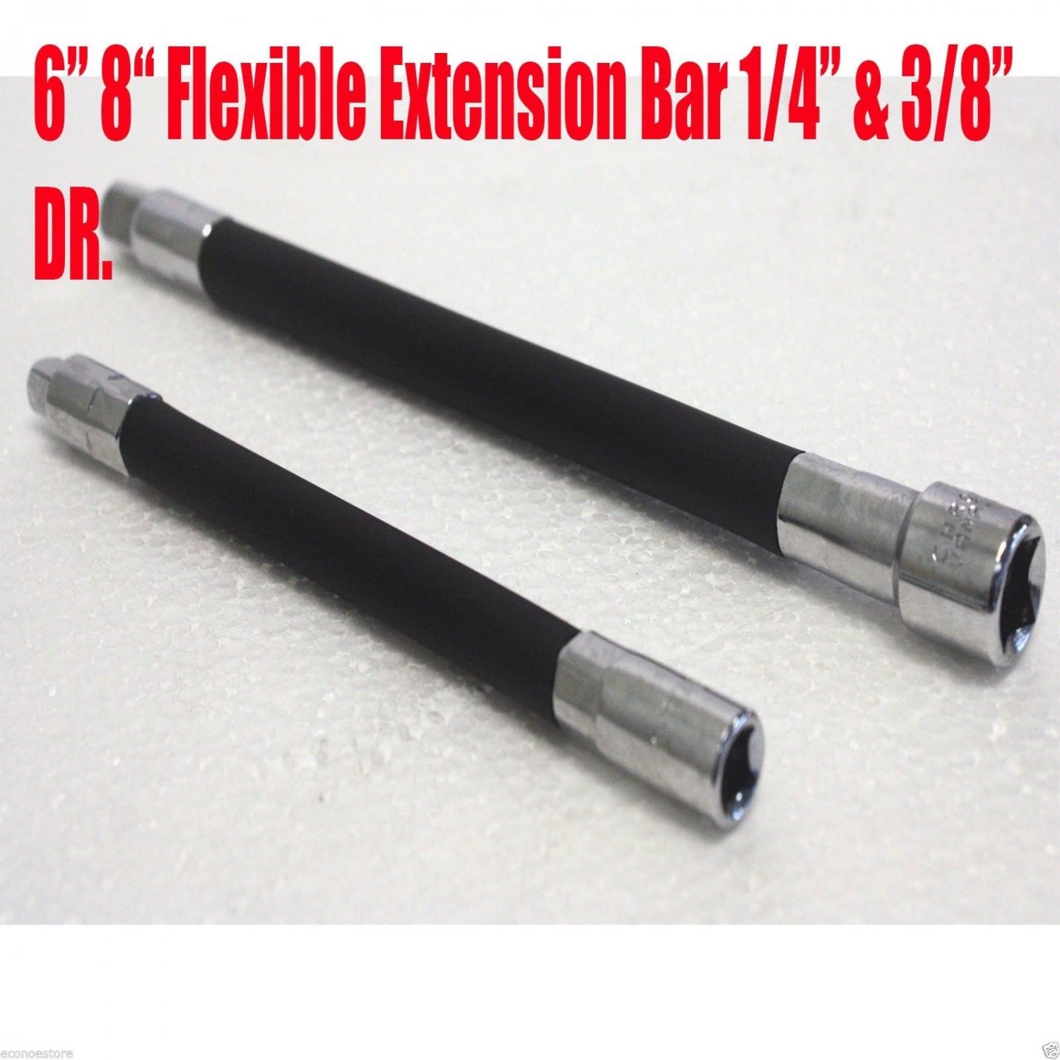 8" 6"  Flexible Extension Bar 1/4" & 3/8" Dr Auto Tool Mechanic Extend Wrench