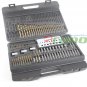 204 PCS COMBO MASTER DRILL BIT HOLE SAW HSS HEX SPADE TORX MASONRY DRIVER BITS