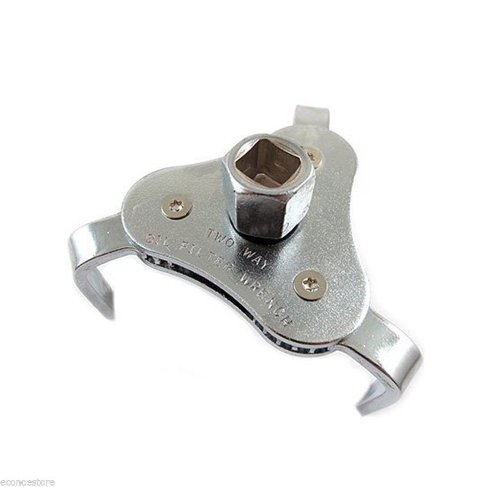 Auto Garage 3 Jaw Two Way Oil Filter Spanner Wrench FREE S/H