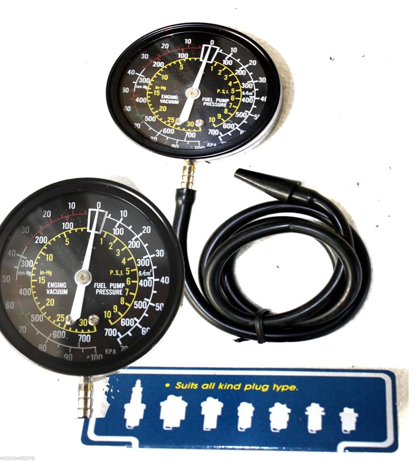 ACCURATE ENGINE FUEL PUMP VACUUM PRESSURE CARBURETOR TESTER TESTING GAUGE KIT