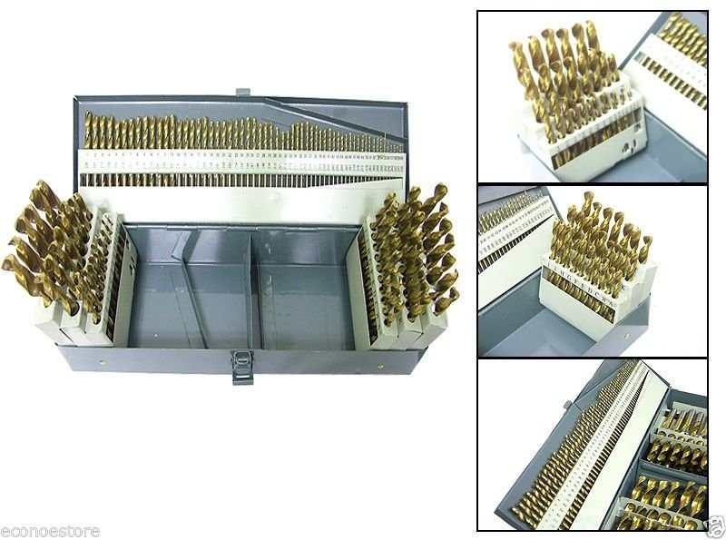 115PC TITANIUM COATED DRILL BITS w/INDEX A-Z Steel case