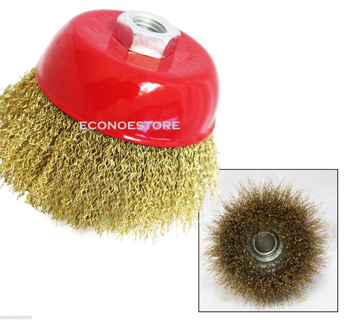 4-2/1" THREADED CUP WIRE WHEEL BRUSH FOR 5/8" SHAFT