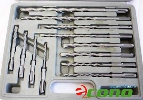 17PC DRILL BITS & CHISEL SDS PLUS FOR ROTARY HAMMER BITS W/ CARRYING CASE