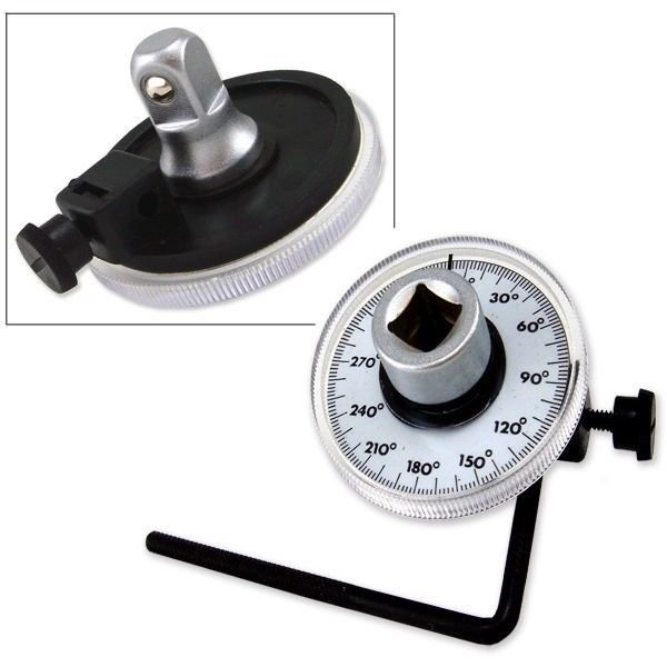 LOT TWO 1/2" Dr. Torque Angle Gauge Calibrated 360 Degree  Rotation Scale Gauge