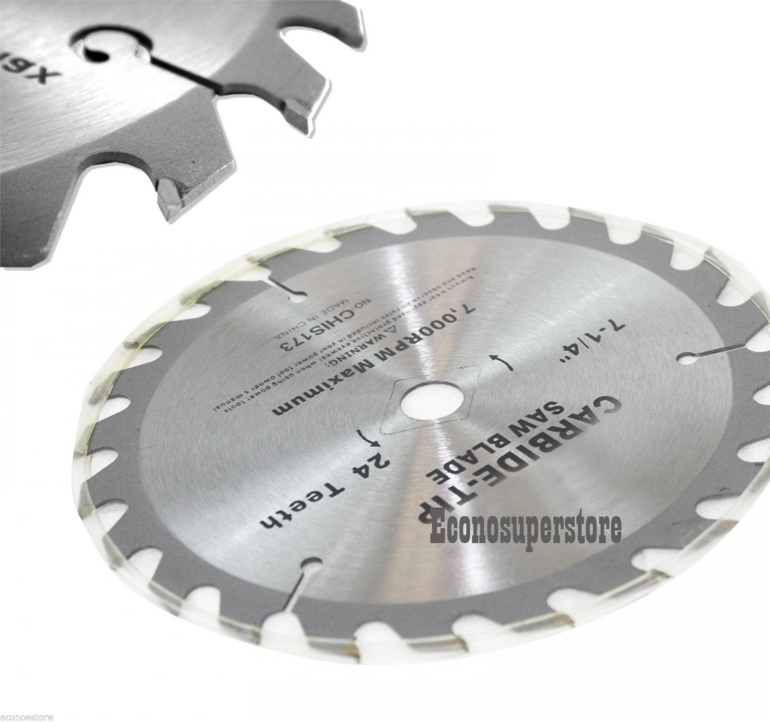 Lot 4 7-1/4" 24 Teeth Resharpenable Tooth Carbide Tipped Saw Blades Maxi 7000RPM