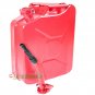Lot Two RED 5 Gallon Jerry Can Gas Fuel Steel Tank Military Style Storage Can