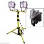 TWIN 2x 20W COB FLOOD WORK LIGHT W/ TELESCOPING STAND TRIPOD BASE 1600 Lumens