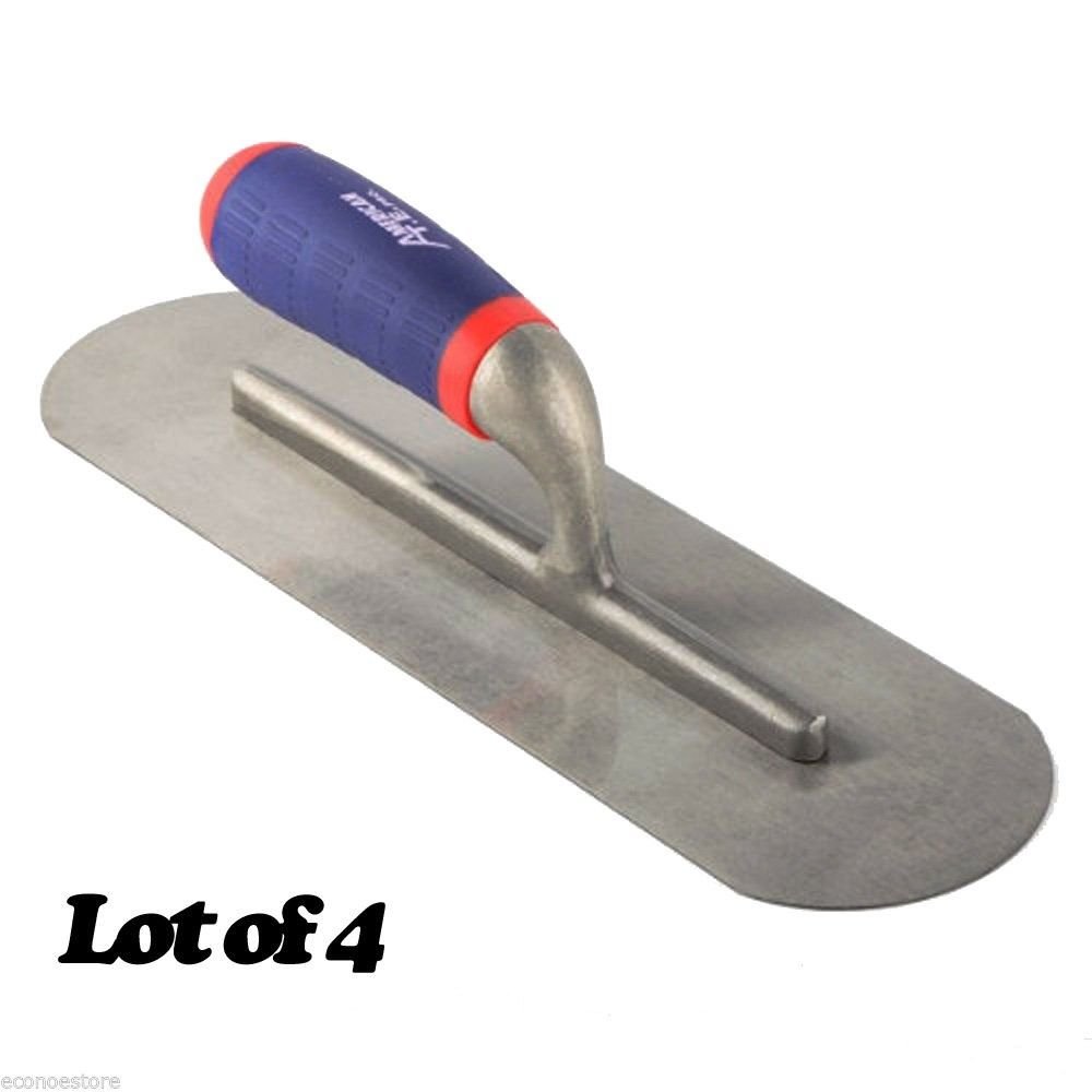 Lot 4 14" Swimming Pool Trowel 85C Finishing Concrete Plaster Rounded Bulk