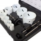 13pc Bi-Metal All Purpose Hole Saw Set 3/4" - 2-1/2" Electricians Plumbers Kit