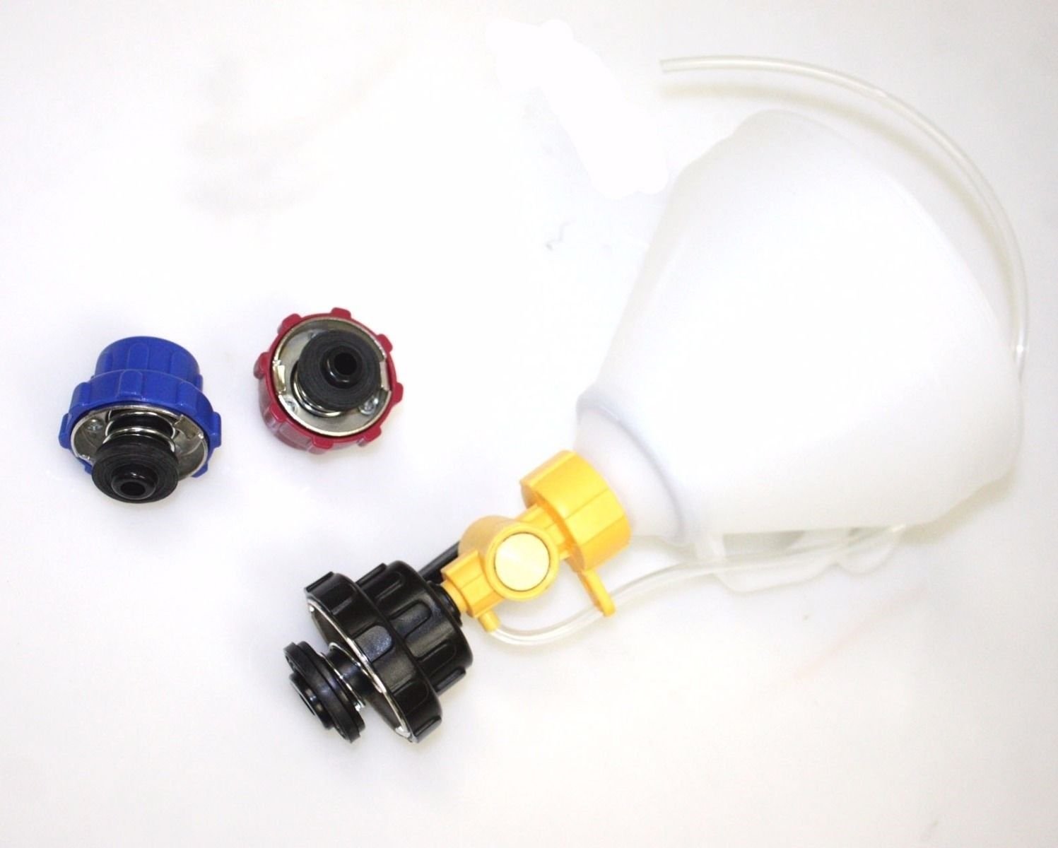 Top Off Radiator Coolant Filling Kit Universal Adapters & Spill-Free Funnel