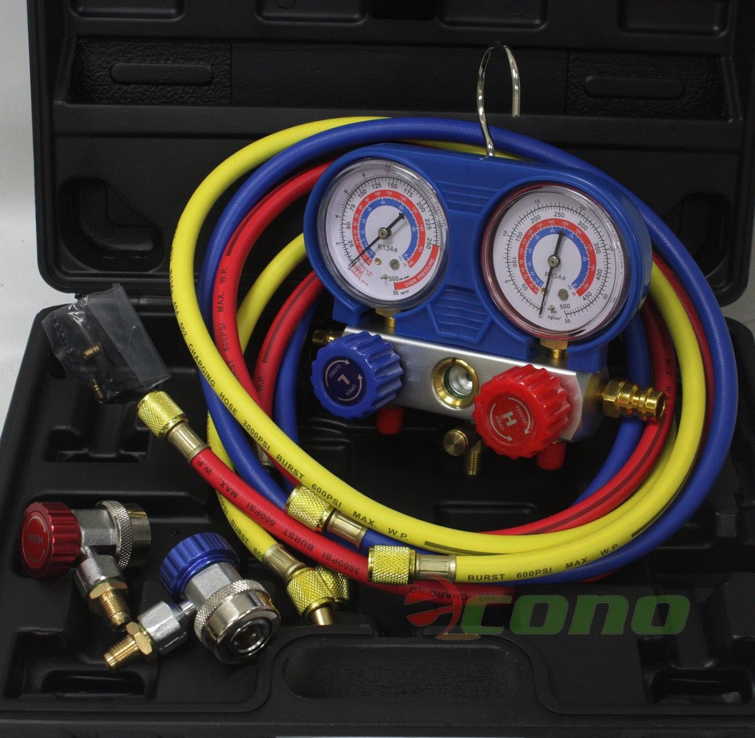 R134A A/C REFRIGERANT DIAGNOSTIC TESTING CHARGING MANIFOLD GAUGE HVAC KIT FAh Ce