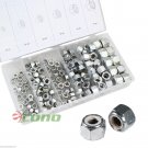 PROFESIONAL 150pc Nylon Insert Lock Nut Assortment 6 Sizes Steel Zinc Plated