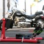 New Motorcycle Sport Bike Crusiser Locking Front Wheel Chock Mount Hold Stand