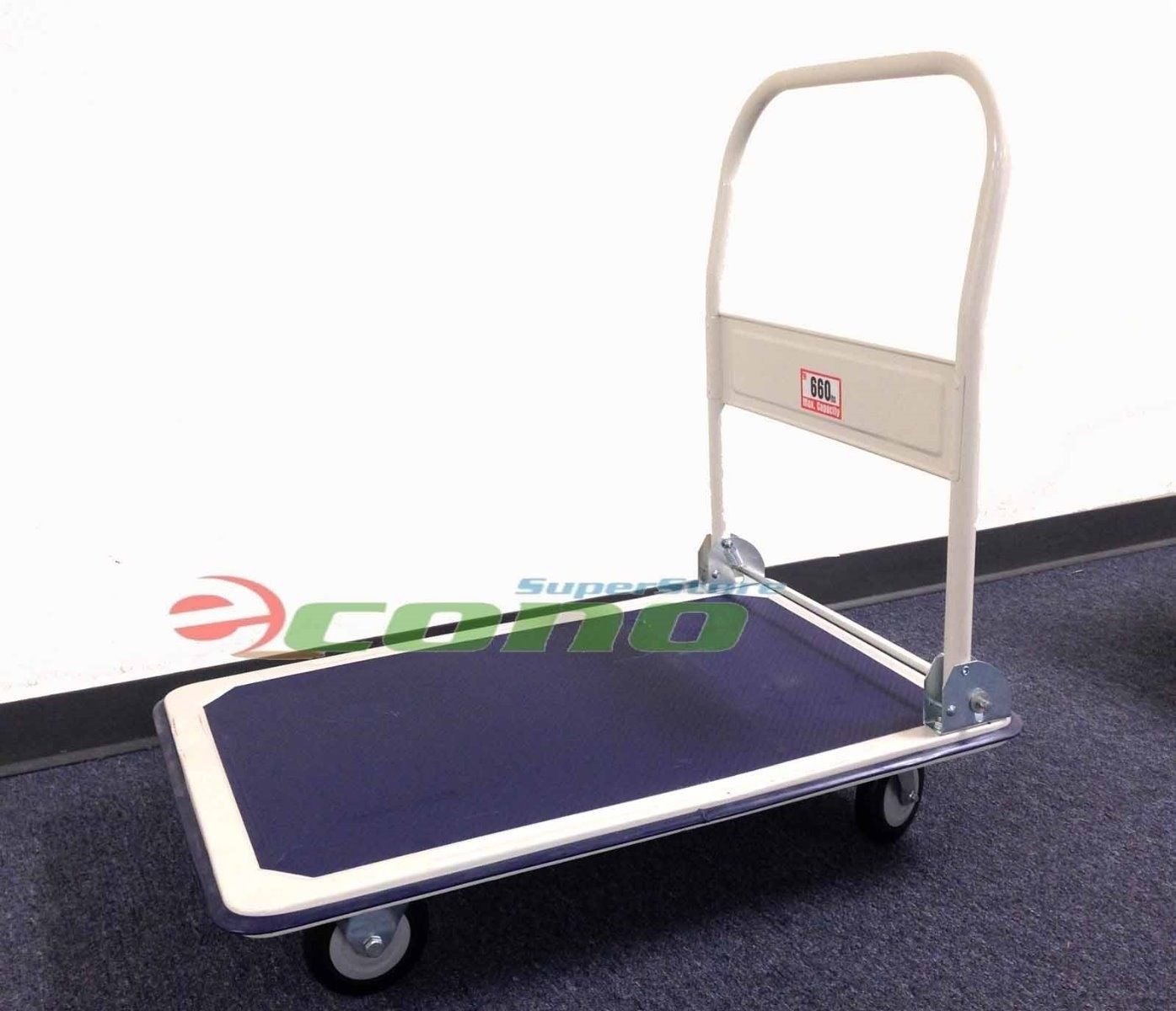 660lbs Platform Cart Dolly Hand Push Truck Folding Moving Warehouse Trolley