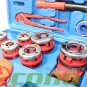 10PC Manual Ratchet Pipe Threader Kit 6 Threading Dies Pipe Cutter & Wrenches