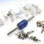 39PCS AC Valve Core R12 R134a Refrigeration Tire Valve Stem Cores Remover Tool