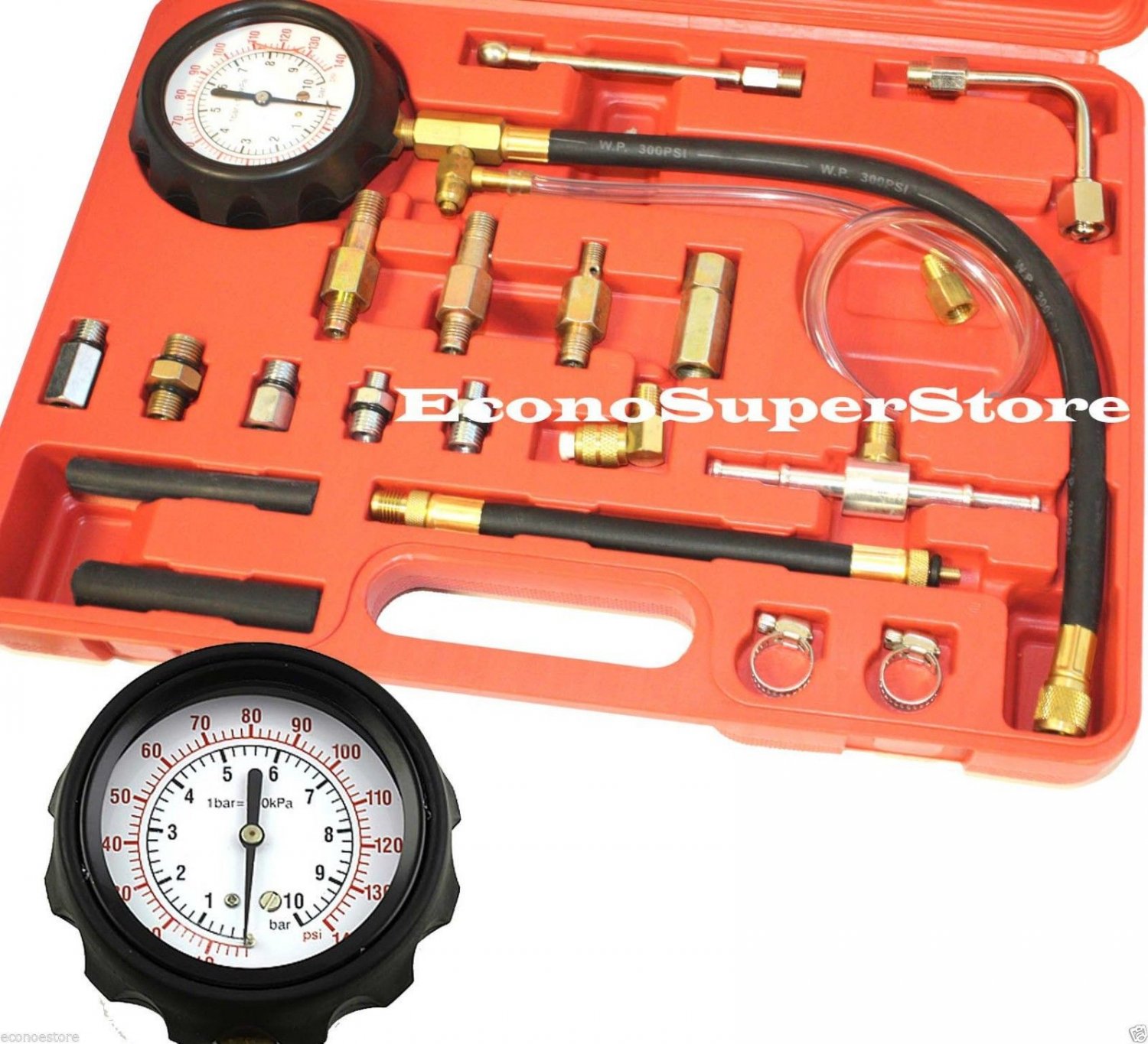 Fuel Pressure Injection Tester Oil Combustion Spraying Meter Guage Kit CP100020