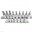NEW 18PC 3/8" & 1/4" DR STAR SOCKET AND BIT SET FEMALE E-TORX