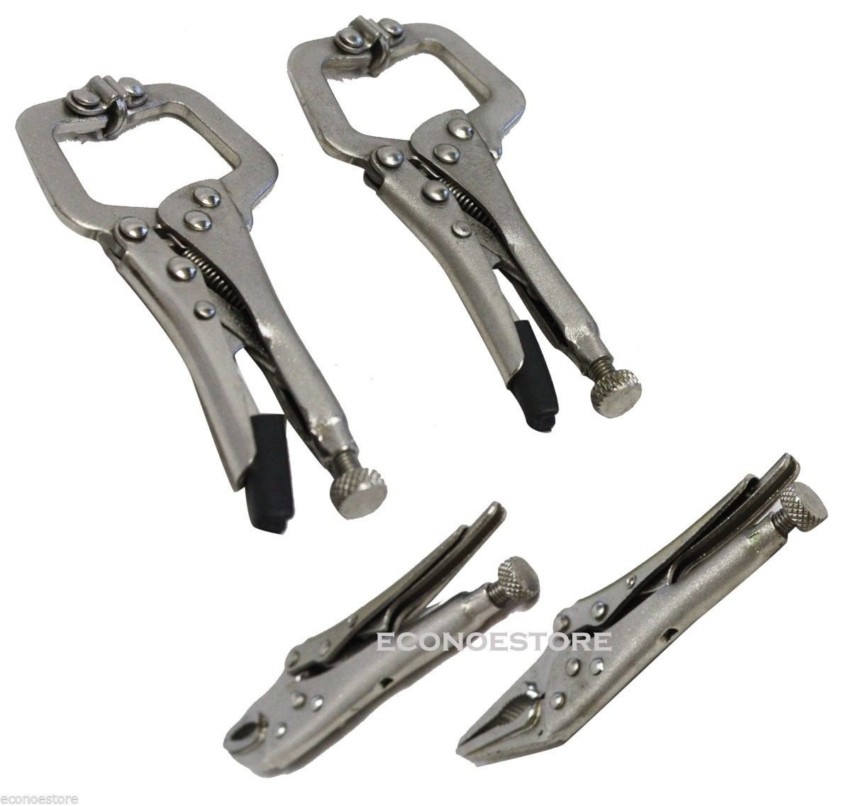 New 4 pc  4" & 5" PLIER MINI CARBON STEEL LOCKING PLIER SET