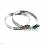 LOT TWO 4'' Stainless Steel Hose Pipe Adjustable Screw Bolt Clamps Ties Wrap New