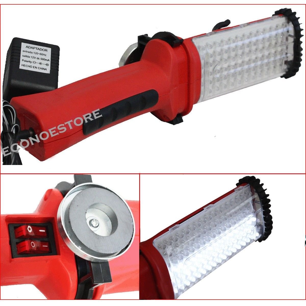 Cordless 84 White LED Worklight Rechargeable Bright Magnetic Holder Work Light