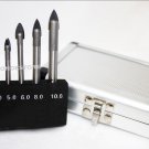 6Pc Drilling Glass Cordless Drill Carbide Tip Glass Ceramic Tile Set Kit W/ Case