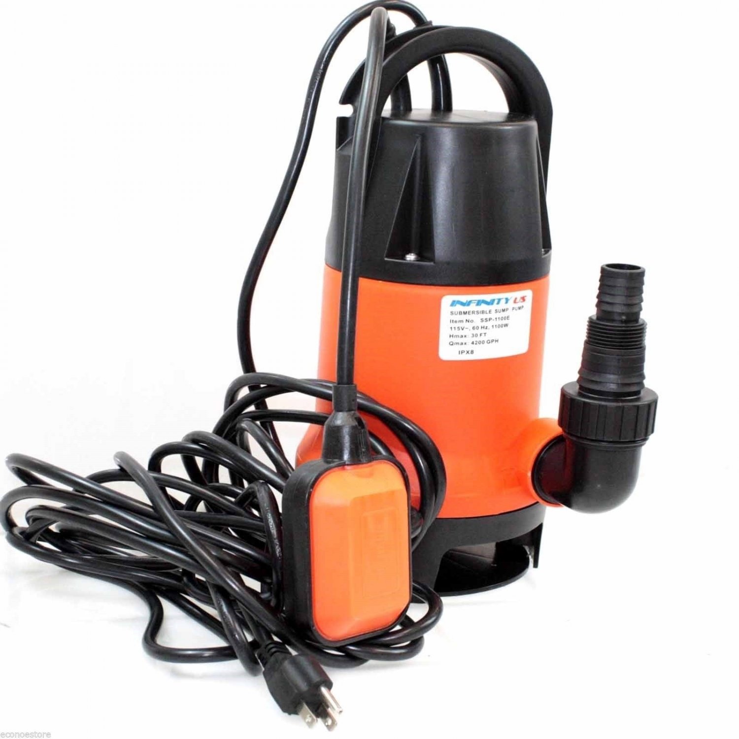 UL 1.5HP 1100W Submersible Pool Pond Drain Sub Water Pump 4200GPH
