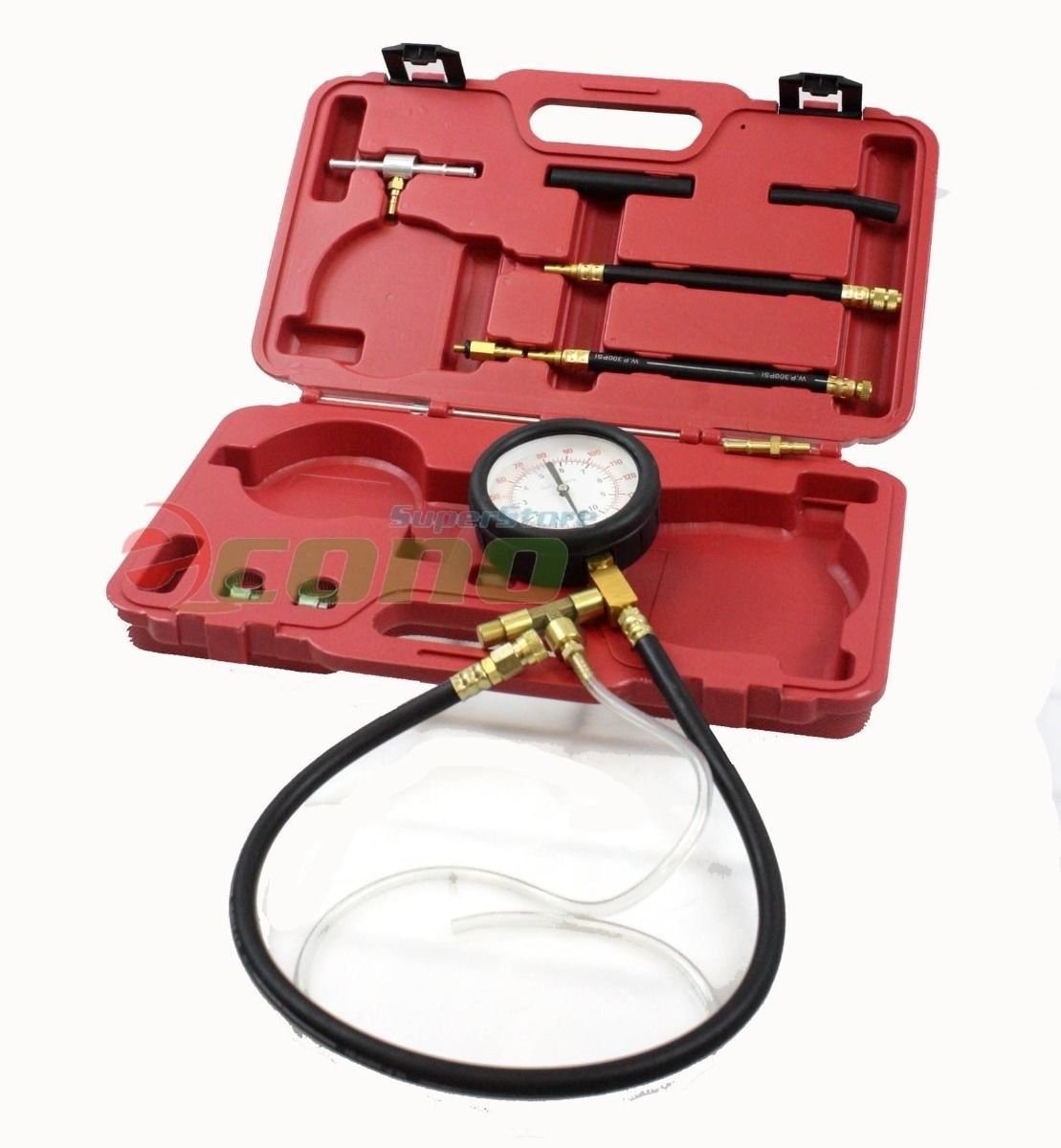 FUEL INJECTION PRESSURE TESTER KIT RECOVERY 4 SCHRADER TEST FUEL PORT TU112