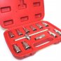 12pc Oil Drain Sump Plug Key Socket Set Gearbox & Axel Removal Wrench Kit