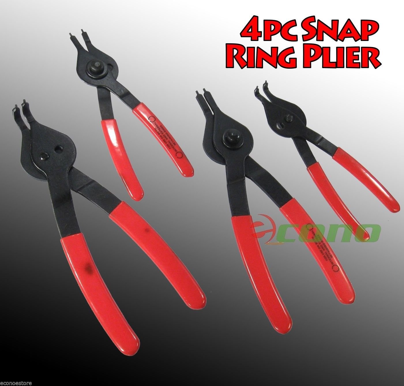4pc Internal and external Circlip Size 6" AND 8" Snap Ring Pliers Set