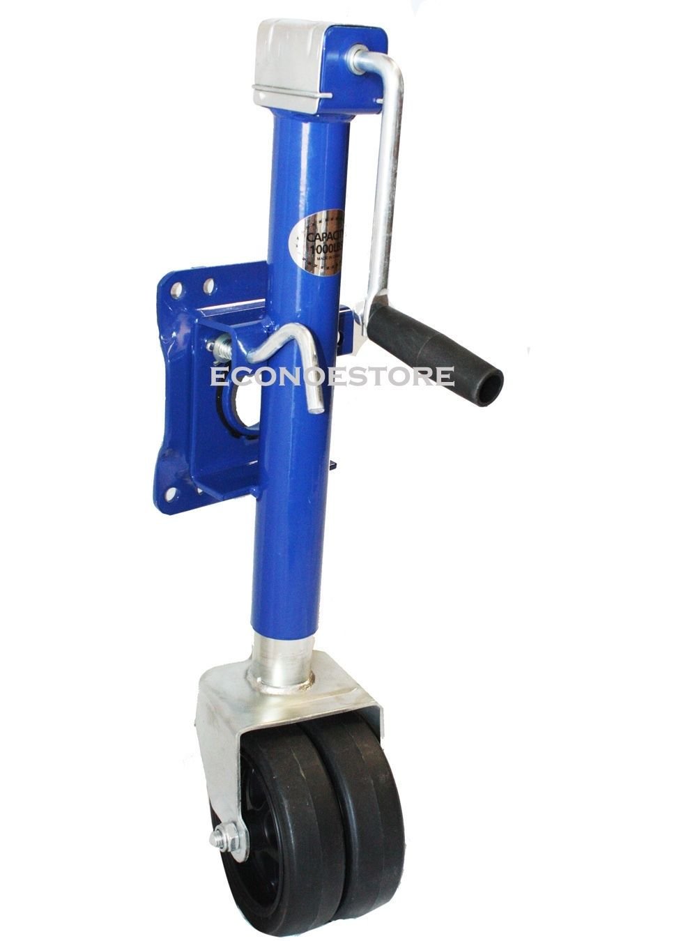 1000LBS TRAILER JACK SWIVEL W/ DOUBLE WHEELS RVs BOAT TOWING SYSTEM