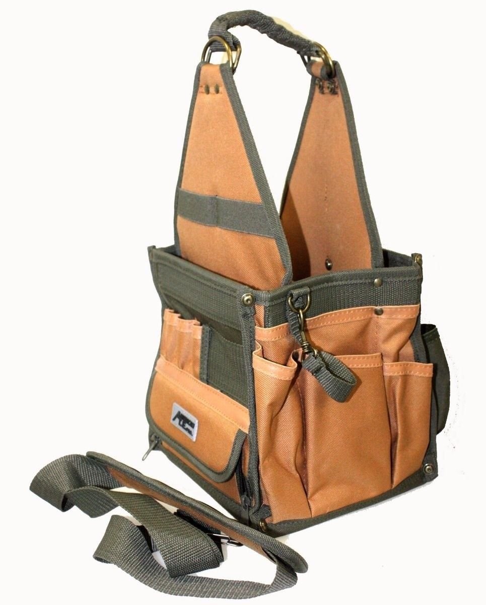 Electrician's Canvas Tool Pouch HD 28 Pockets Custom Handy Tools Bag w/ Strap