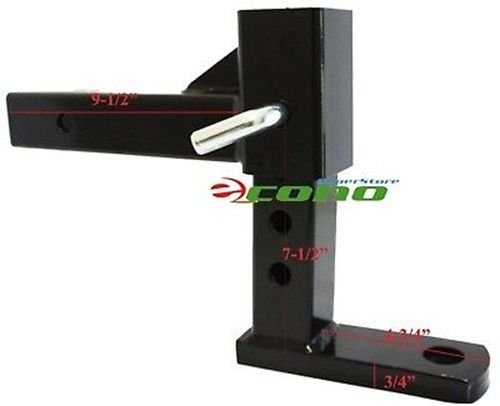 3 Step Adjustable Tow Bar Raised Trailer Hitch 3 levels of raise 4 1/2" ~ 7 1/2"