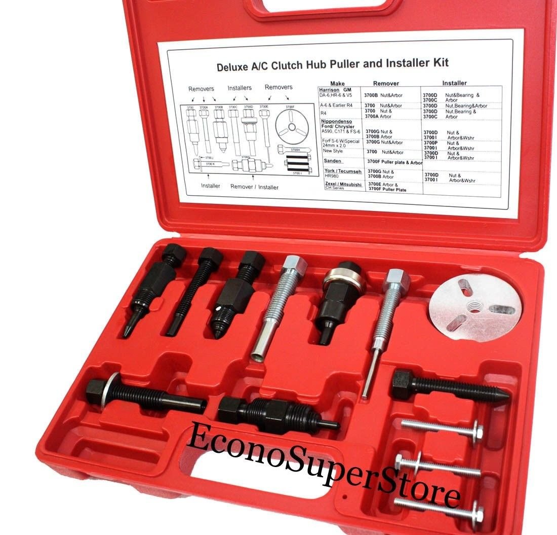 AC COMPRESSOR CLUTCH HUB PULLER INSTALLER REMOVAL AIR CONDITIONING SERVICE KIT