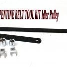 8pc SERPENTINE TIMING BELT TENSION TOOL KIT Idler Pulley Crow Foot Socket Wrench