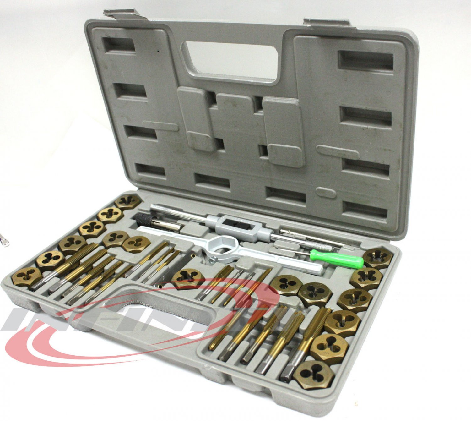 40 PC Titanium Coat METRIC MM Tap & Die Set Bolt Screw Extractor Puller Removal