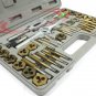 40 PC Titanium Coat METRIC MM Tap & Die Set Bolt Screw Extractor Puller Removal