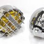 LOT 2 CHROME HOUSING 12V AMBER HALOGEN FOG HEAD LIGHTS LAMPS LIGHT 4X4 OFF ROAD